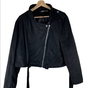 Misguided Suedette Biker Jacket NWT